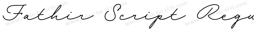 Fathir Script Regular字体转换